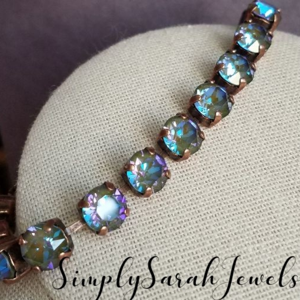 Austrian Crystal Bracelet in Copper